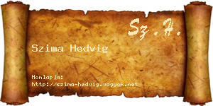 Szima Hedvig névjegykártya